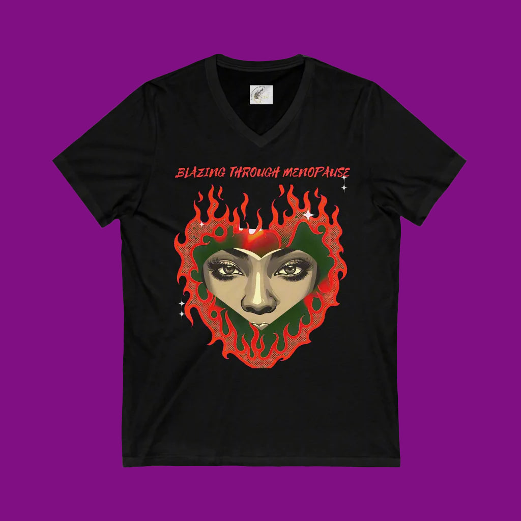 V-Neck Tee Blazing Through Menopause