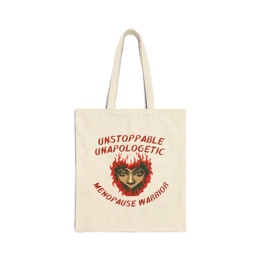 Menopause Warrior Canvas Tote Bag
